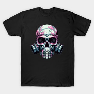 Comic art gas masked skull T-Shirt